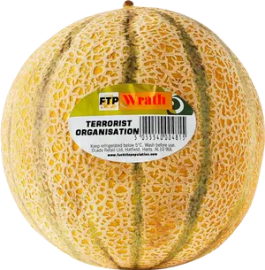 Cantaloupewith Label PNG Image