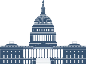 Capitol Building Silhouette PNG Image