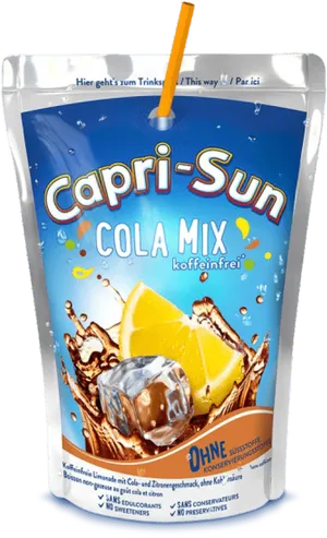 Capri Sun Cola Mix Pouch PNG Image