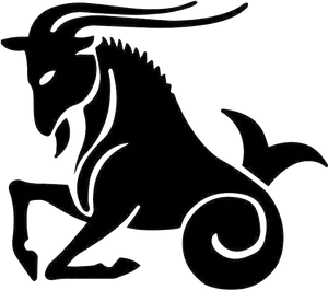 Capricorn Zodiac Silhouette PNG Image