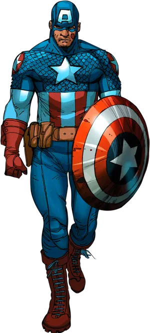 Captain America Classic Pose PNG Image