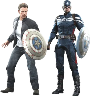 Captain America Evolution PNG Image