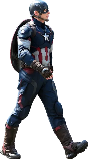 Captain America Side Pose PNG Image