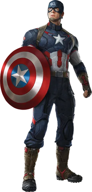 Captain America Standing With Shield PNG Image