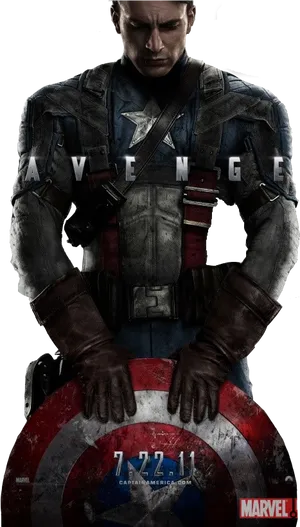 Captain America With Shield PNG Image