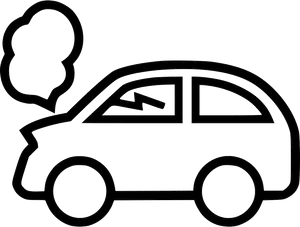 Car Exhaust Emission Outline PNG Image