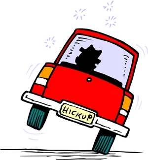 Car Hiccup Cartoon PNG Image