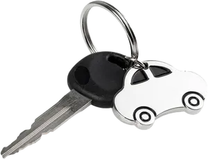 Car Keywith Car Shaped Keychain PNG Image