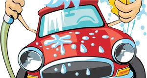 Car Wash Soap Sudsand Hose PNG Image