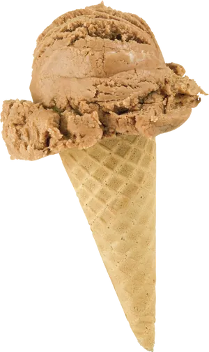 Caramel Ice Cream Cone PNG Image