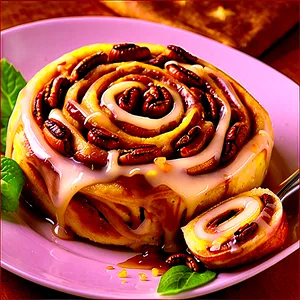 Caramel Pecan Cinnamon Roll Png 21 PNG Image