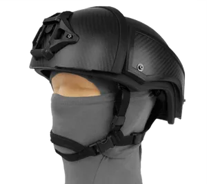 Carbon Fiber Motorcycle Helmet Side View PNG Image