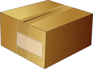 Cardboard Box Closed Illustration PNG