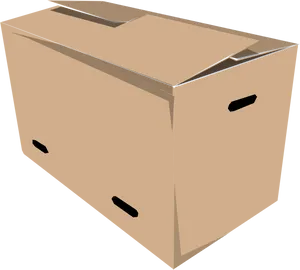 Cardboard Box Closed3 D Render PNG Image