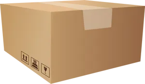 Cardboard Shipping Box PNG Image