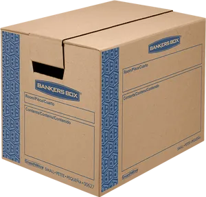 Cardboard Shipping Box Bankers Brand PNG Image