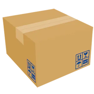 Cardboard Shipping Box Graphic PNG Image