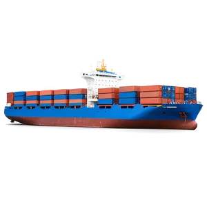 Cargo Ship With Containers Png Xel2 PNG Image