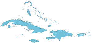 Caribbean Island Map PNG Image