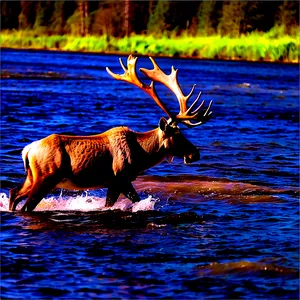 Caribou Crossing River Png 78 PNG Image