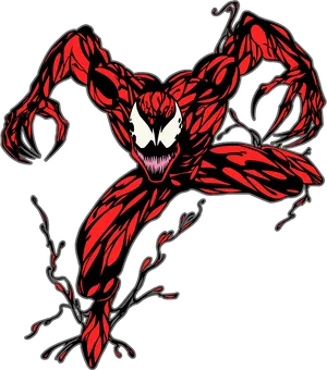 Carnage Comic Character Artwork PNG Image