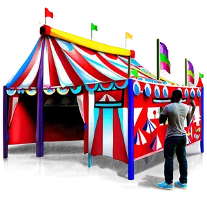 Carnival Tent Illustration Png Ptf27 PNG Image