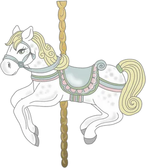 Carousel Horse Illustration.png PNG Image