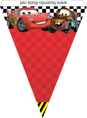 Cars Animated Movie Pennant PNG Image