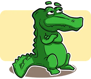 Cartoon Alligator Standing PNG Image