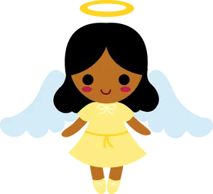 Cartoon Angel Illustration PNG Image