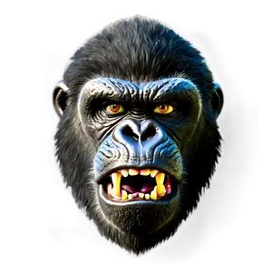 Cartoon Angry Gorilla Png Qtj PNG Image