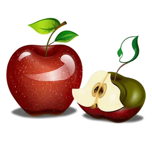 Cartoon Apple Bite Png Ugv28 PNG Image