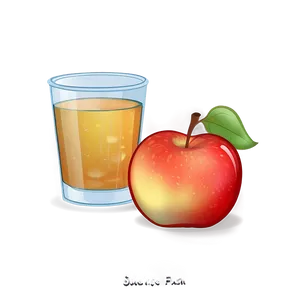 Cartoon Apple Juice Png Mha67 PNG Image