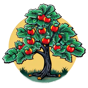 Cartoon Apple Tree Png Ggd41 PNG Image