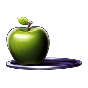 Cartoon Apple With Crown Png Hmk PNG Image