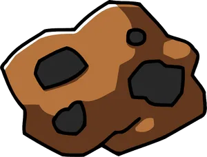 Cartoon Asteroid Illustration PNG Image