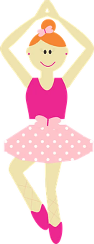 Cartoon Ballerina Posing PNG