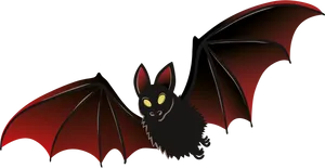 Cartoon Bat Illustration PNG Image