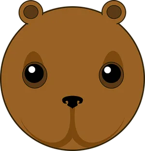 Cartoon Bear Face Graphic PNG Image