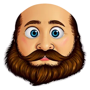 Cartoon Beard Stickers Png 06272024 PNG Image