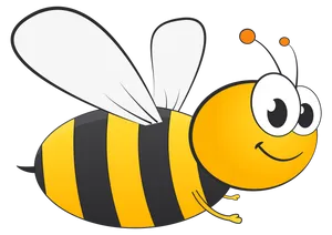Cartoon Bee Smiling PNG