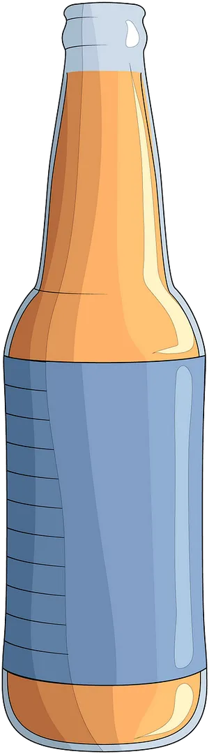 Cartoon Beer Bottle Graphic PNG Image