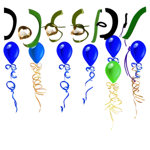 Cartoon Blue Balloons Png 06122024 PNG Image