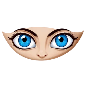 Cartoon Blue Eyes Png 06122024 PNG Image