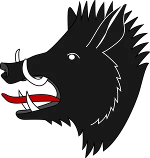 Cartoon Boar Profile Graphic PNG Image