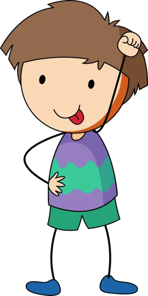 Cartoon Boy Smiling.png PNG Image