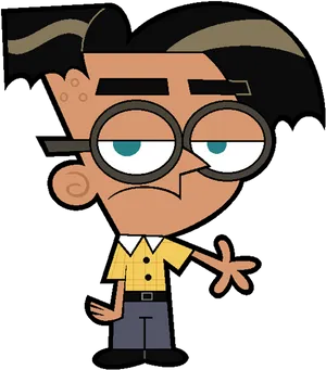 Cartoon Boy With Glasses PNG Image