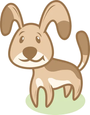 Cartoon Brown Dog Illustration PNG Image