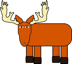 Cartoon Brown Moose Illustration PNG Image