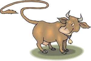 Cartoon Bull Illustration PNG Image